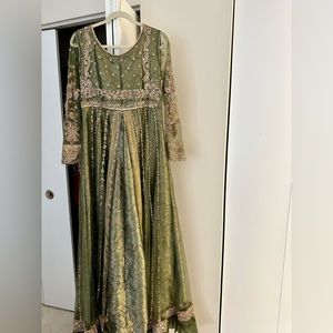 Boutique design which is in green color from pakistan.